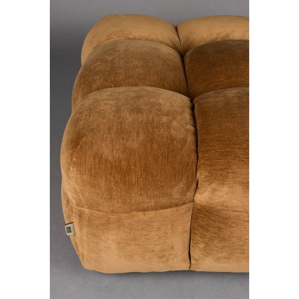 Hnedá zamatová modulárna podnožka Hackman – Dutchbone-image-3