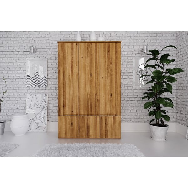 Šatníková skriňa z dubového dreva 135x206 cm Vento 3 - The Beds-image-2