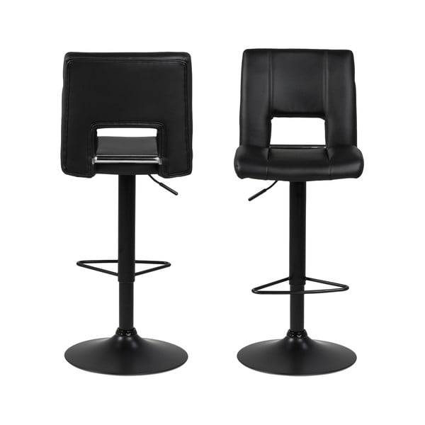 Čierna barová stolička s nastavitelnou výškou Actona Sylvia-image-3