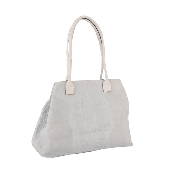 Biela kožená kabelka Florence Bags Wezen