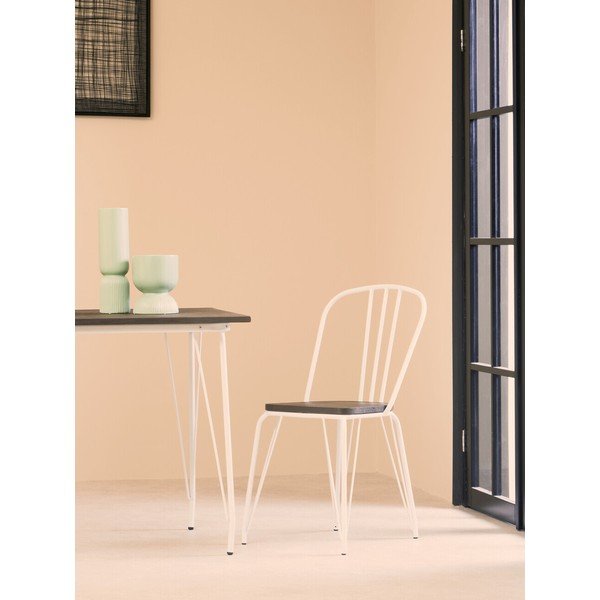 Biela/v prírodnej farbe jedálenská stolička z brestového dreva District – Premier Housewares-image-1