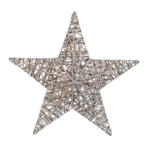 Ratanová závesná dekorácia Clayre & Eef Star, 93 x 88 cm