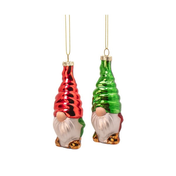 Sklenené ručne vyrobené vianočné ozdoby v súprave 2 ks ø 4 cm Gonk – Sass & Belle