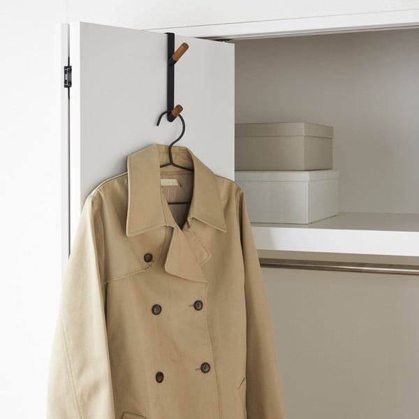 Čierny kovový vešiak na dvere 1,5 cm Tower – YAMAZAKI-image-3