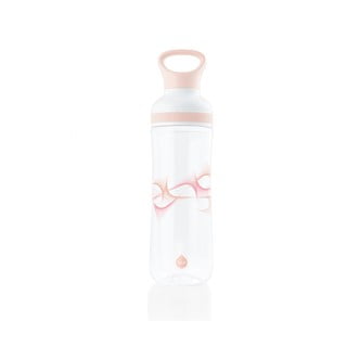 Ružovo-biela fľaša na vodu Equa Flow Wave, 800 ml