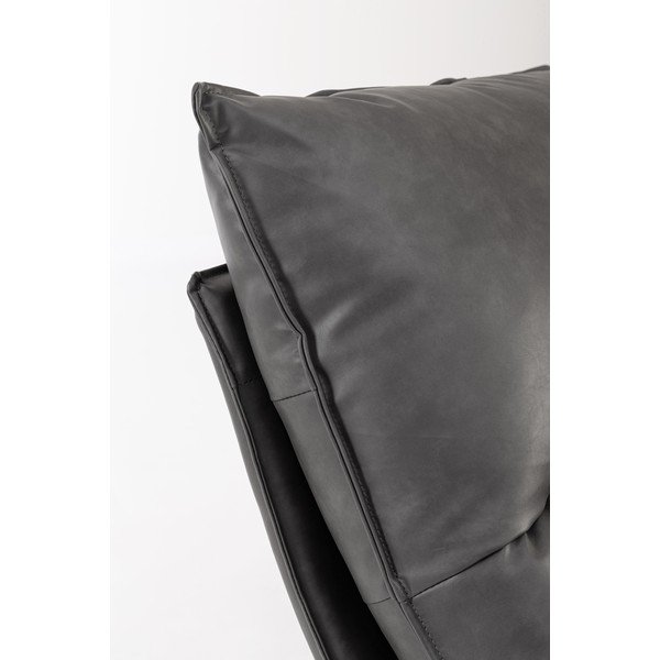 Tmavosivé kreslo s úložným priestorom z imitácie kože Alanez – Bizzotto-image-1