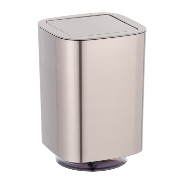 Plastový odpadkový kôš v lesklo striebornej farbe 5,5 l Auron – Wenko-image-1