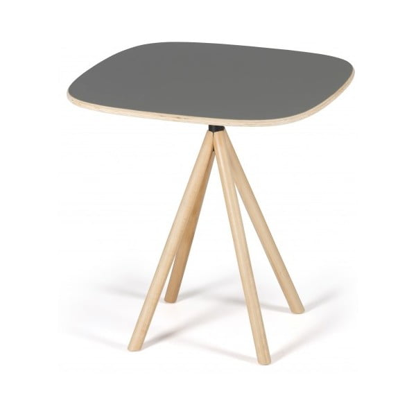Sivý stôl s drevenými nohami IKER Mannequin
