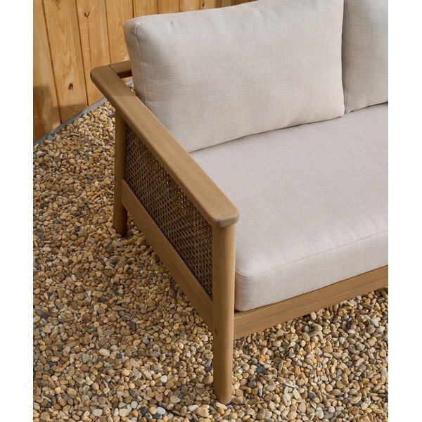 Béžová/v prírodnej farbe záhradná lounge súprava z masívu akácie pre 5 osôb Alabe – Kave Home-image-4
