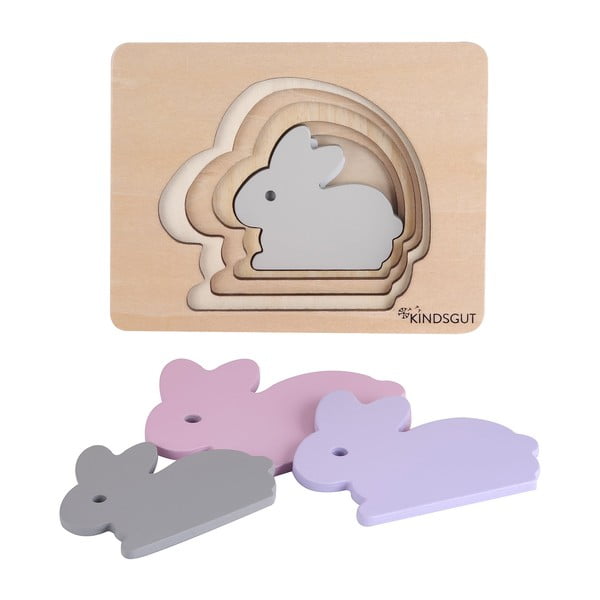 Drevené vkladacie puzzle Rabbit – Kindsgut-image-4