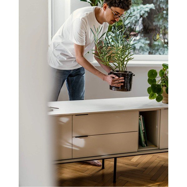 Sivobéžový TV stolík 189x61x42 cm Mod – noo.ma-image-2