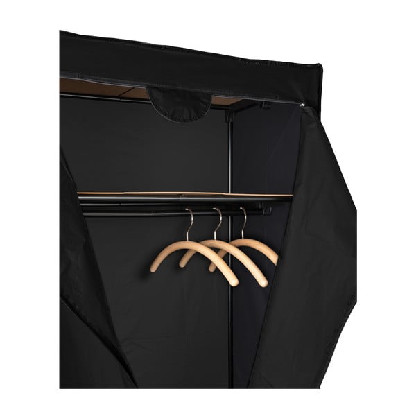 Čierna látková úložná skriňa Wenko, 160 x 50 x 75 cm-image-4