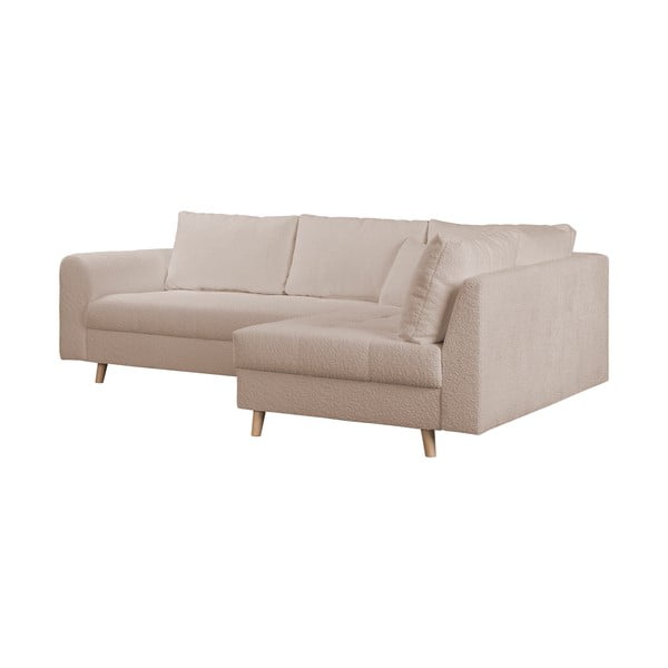 Béžová rohová pohovka z textílie buklé (pravý roh) Ariella – Ropez-image-3