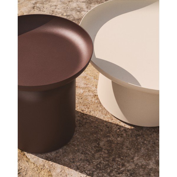 Kovový okrúhly záhradný stolík ø 45 cm Arcola – Kave Home-image-3
