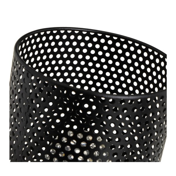 Čierna stolová lampa s kovovým tienidlom (výška 20 cm) – Casa Selección-image-3