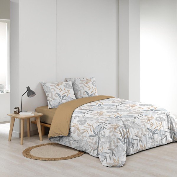 Žlto-biele predĺžené obliečky na dvojlôžko 240x220 cm Kimberly – douceur d'intérieur-image-2