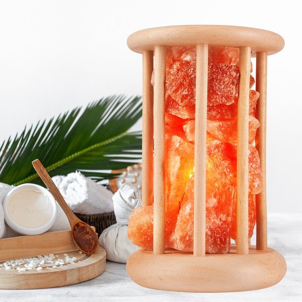 Oranžová soľná lampa, výška 24 cm Sally - LAMKUR-image-1