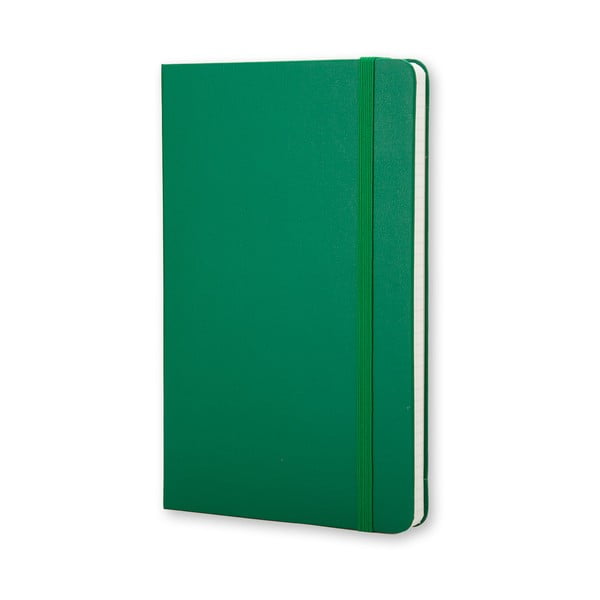 Zápisník Moleskine Hard 21x13 cm, zelený + štvorčekové stránky