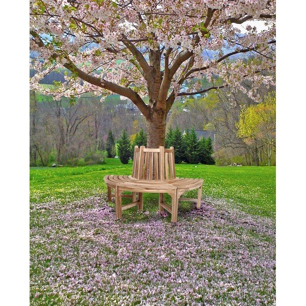Hnedá drevená záhradná lavica Java – Garden Pleasure-image-1