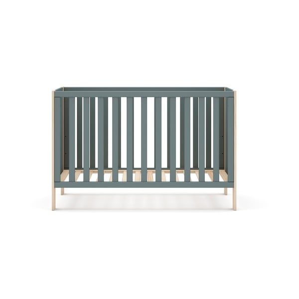 Postieľka 60x120 cm v prírodnej farbe/sivozelená Esteban – Marckeric-image-2