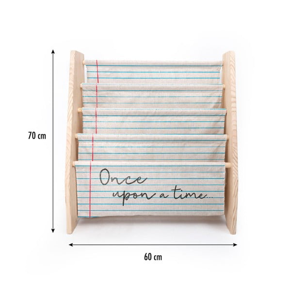 Béžová látková detská knižnica 60x70 cm Once Upon a Time - Folkifreckles-image-4