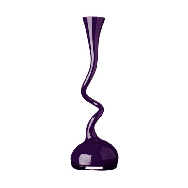 Sklenená váza Swing 40 cm, fialová