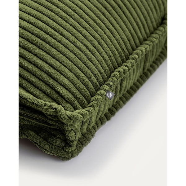 Zelený menčestrový vankúš na gauč Blok – Kave Home-image-2