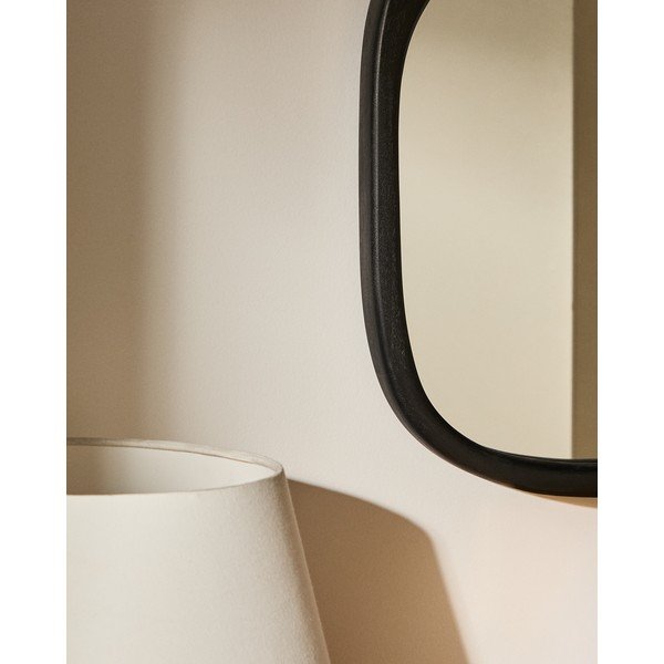 Nástenné zrkadlo s dreveným rámom 45,5x47 cm Alura – Kave Home-image-4