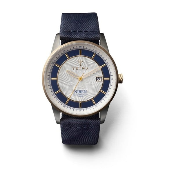 Unisex hodinky s modrým koženým remienkom Triwa Duke Niben