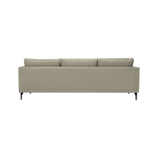 Béžová trojmiestna pohovka s podnožou v čiernej farbe Windsor & Co Sofas Jupiter-image-3