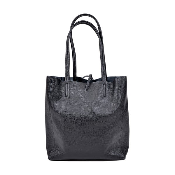 Čierna kožená kabelka Cardoni Vera-image-1