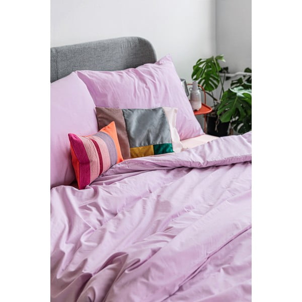 Levanduľovofialové bavlnené obliečky na dvojlôžko Bonami Selection, 200 x 220 cm-image-4