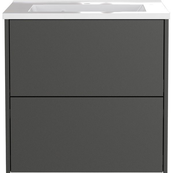 Antracitová matná závesná skrinka pod umývadlo 61x61 cm Bodera – Germania-image-2