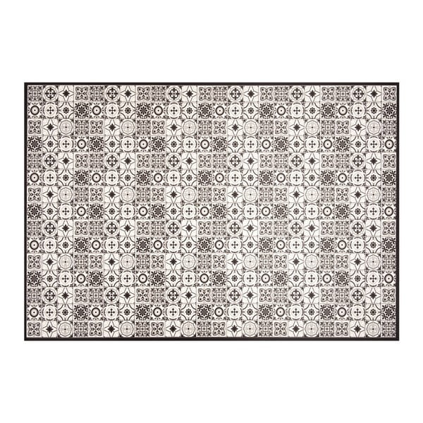 Čierno-biely vinylový koberec Zala Living Kaja, 97 × 140 cm