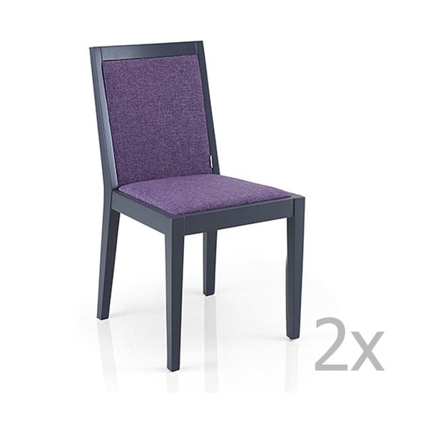 Sada 2 fialových stoličiek Garageeight Arstadal