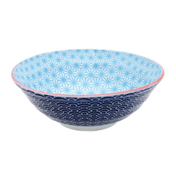 Modrá porcelánová misa Tokyo Design Studio Star / Wave, ⌀ 21 cm