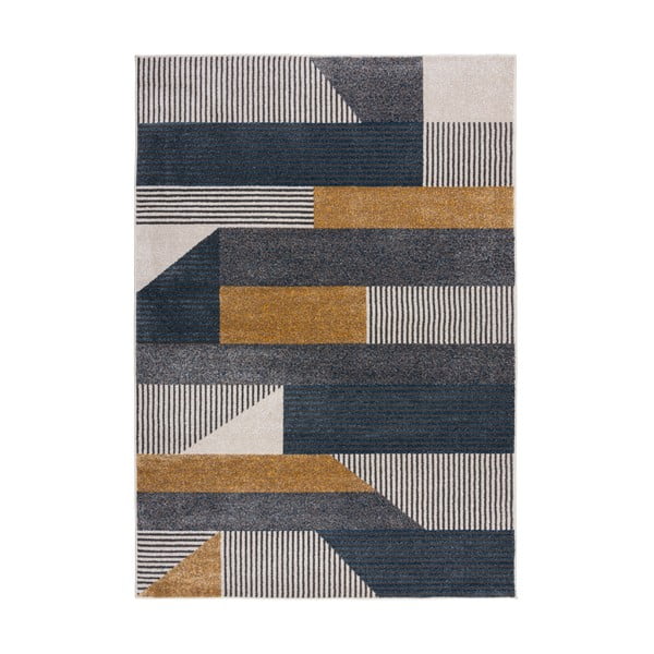 Žlto-modrý koberec Flair Rugs Brix, 120 x 170 cm