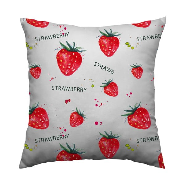 Vankúš Strawberry, 40x40 cm