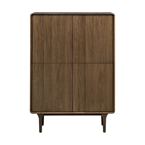 Tmavohnedá skrinka v dekore duba 100x140x40 cm Darwin – House Nordic-image-4