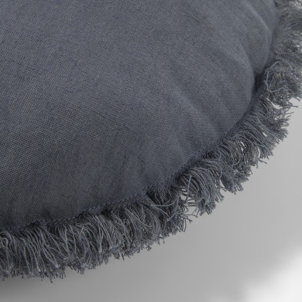 Tmavosivá obliečka na vankúš Kave Home Clarice, ø 45 cm-image-1