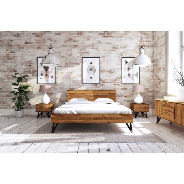 Dvojlôžková posteľ z dubového dreva 160x200 cm Golo 2 - The Beds-image-4