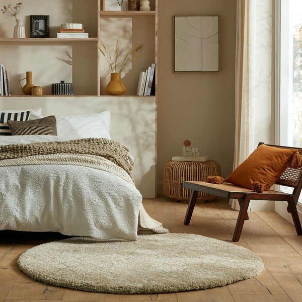 Béžový okrúhly koberec ø 133 cm – Flair Rugs-image-1
