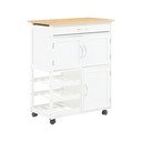 Bambusový kuchynský ostrovček na kolieskach 37x67 cm Harlow – Premier Housewares