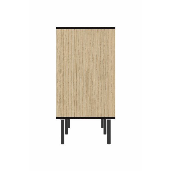 Čierna nízka komoda v dekore duba 170x80 cm Lord - TemaHome -image-1