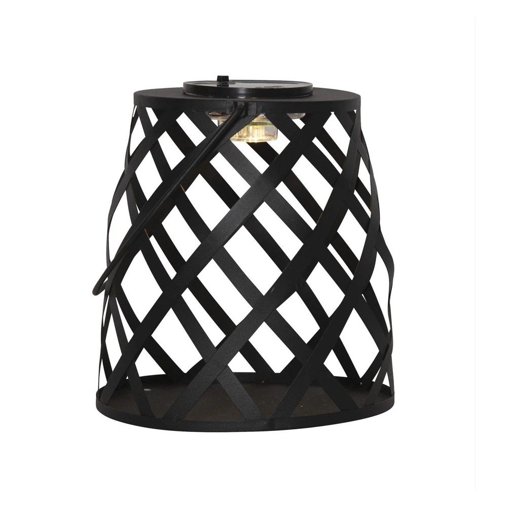 E-shop Čierny LED lampáš Star Trading Calabria, výška 20 cm