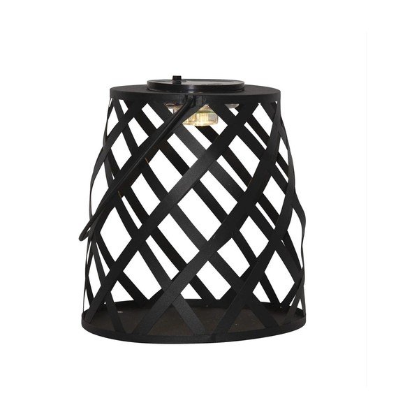 Čierny LED lampáš Star Trading Calabria, výška 20 cm