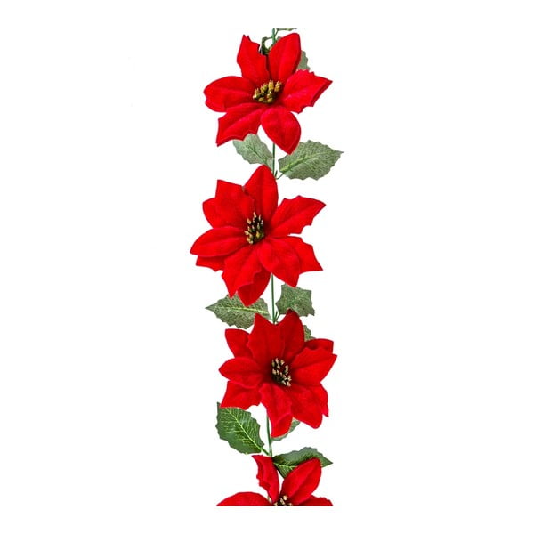 Vianočná girlanda 180 cm Poinsettia – Casa Selección-image-1