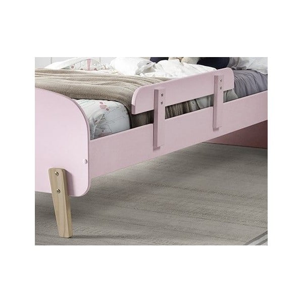 Ružová zábrana k postieľke z masívneho borovicového dreva Vipack Kiddy-image-1