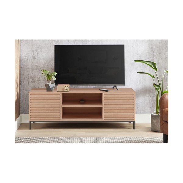 TV stolík v dekore duba v prírodnej farbe 140x50 cm Celine - Støraa-image-3
