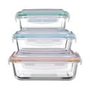 Skleneno–silikónové dózy na potraviny 3 ks Freska – Premier Housewares